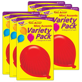 TREND T-10884-6 Party Balloons Mini Accents, Variety Pk (6 PK)