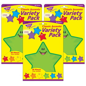 TREND T-10907-3 Star Smiles Classic Accents, Variety Pk (3 PK)