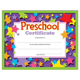 Trend Enterprises T-17006 Preschool Certificate 30/Pk