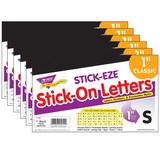 TREND T-1785-6 Stick-Eze 1In Blk Letters, Numbers Punctuatn Marks 324 Per Pk (6 PK)