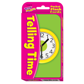 Trend Enterprises T-23015 Pocket Flash Cards Telling Time 56/Pk 3 X 5 Two-Sided Cards