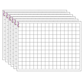 TREND T-27305-6 Graphing Grid Small Squares, Wipe Off Chart 17X22 (6 EA)