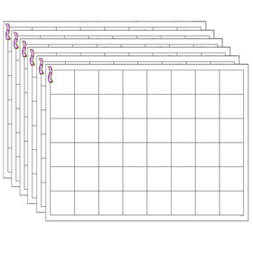 TREND T-27306-6 Graphing Grid Large Squares, Wipe Off Chart 17X22 (6 EA)