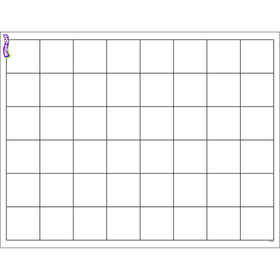 Trend Enterprises T-27306 Graphing Grid Large Squares Wipe Off Chart 17X22