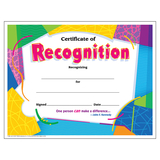 Trend Enterprises T-2965 Certificate Of Recognition Colorful 30/Pk