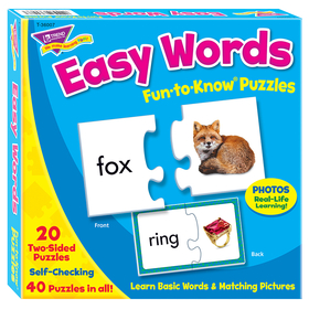 Trend Enterprises T-36007 Fun-To-Know Puzzles Easy Words