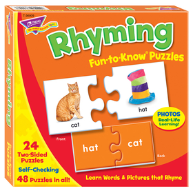 Trend Enterprises T-36009 Fun To Know Puzzles Rhyming