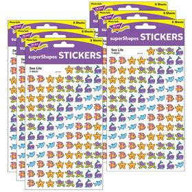 TREND T-46031-6 Supershapes Sea Life, Stickers (6 PK)