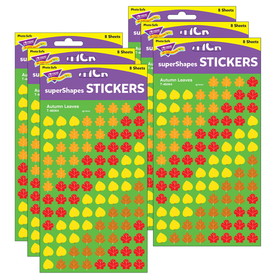 TREND T-46064-6 Supershapes Stickers Autumn, 800 Per Pk Leaves (6 PK)