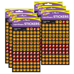TREND T-46067-6 Supershapes Stickers Turkey, Time (6 PK)
