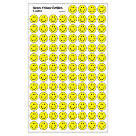 Trend Enterprises T-46139 Sticker Neon Yellow Smiles - Superspots