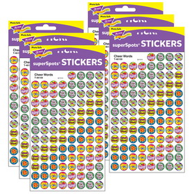 TREND T-46159-6 Superspots Stickers Cheer, Words (6 PK)