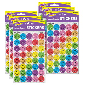 TREND T-46305-6 Superspots Sparkle Silly, 160 Per Pk Smiles Larger Size (6 PK)
