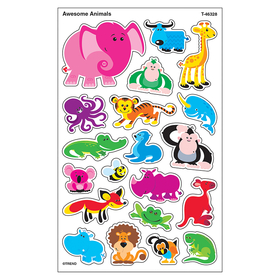 Trend Enterprises T-46328 Awesome Animals Supershapes Stickers Large