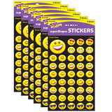 TREND T-46340-6 Emoji Cheer Stickers Lg, Supershape (6 PK)