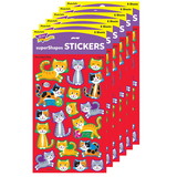 TREND T-46342-6 Purrfect Pet Stickers Lg, Supershape (6 PK)