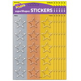 TREND T-46354-6 Stars Supershapes Stickers, Large I Love Metal (6 PK)
