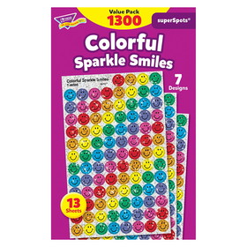 TREND T-46909 Superspots Variety 1300/Pk Colorful, Smiles Sparkle