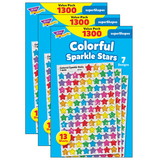 TREND T-46910-3 Supershapes Variety, 1300 Per Pk Clrful Stars Sparkle (3 PK)