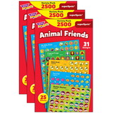 TREND T-46915-3 Animal Friends Variety Pk, Super Spots/Shapes Stickers (3 PK)