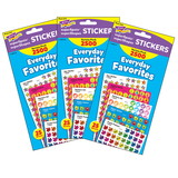 TREND T-46916-3 Everyday Favorites Variety, Pk Superspots/Shapes Stickers (3 PK)