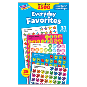 Trend Enterprises T-46916 Everyday Favorites Variety Pk Superspots/Shapes Stickers