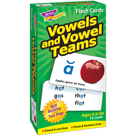 Trend Enterprises T-53008 Flash Cards Vowels & Vowel Teams 72/Box