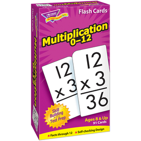 Trend Enterprises T-53105 Flash Cards Multiplication 91/Box Numbers 0-12