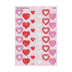 Trend Enterprises T-6306 Sparkle Stickers Shimmering Hearts