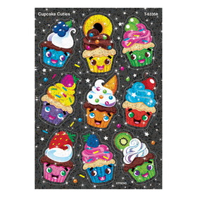 TREND T-63358 Cupcake Cuties Sparkle Stickers, 18 Ct