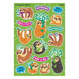 TREND T-63359 Thoughtful Sloths Sparkle Stickers, 32 Ct
