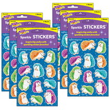 TREND T-63365-6 Colorful Hedgehogs Sparkle, Stickers (6 PK)