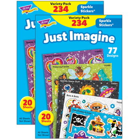 TREND T-63911-2 Just Imagine Sparkle, Stickers Variety Pack (2 PK)