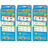 TREND T-6601-3 Alphabet Numbers Colors &, Shapes Wipe Off Bingo (3 EA)