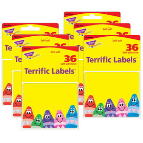 TREND T-68013-6 Name Tags Colorful Crayons, 36 Per Pk (6 PK)