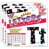 TREND T-79770-3 Dots 4In Playful Ready, Letters Upper/Lower Combo Pk (3 PK)