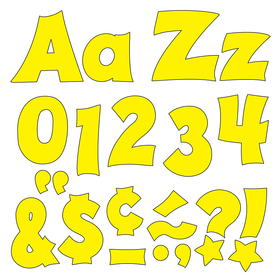 Trend Enterprises T-79804 Yellow 4In Combo Pack Uppercase - Lowercase