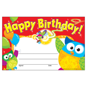 Trend Enterprises T-81044 Happy Birthday Owl Stars Recognition Awards