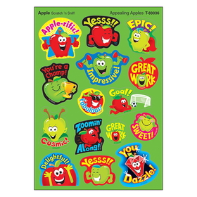 Trend Enterprises T-83036 Appealng Apples Mixed Shapes Stinky Stickers