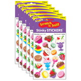 TREND T-83038-6 Treat Yourself/Choc Shapes, Stinky Stickers (6 PK)