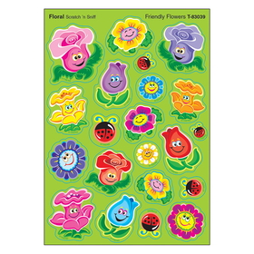 Trend Enterprises T-83039 Friend Flowers/Floral Shapes Stinky Stickers