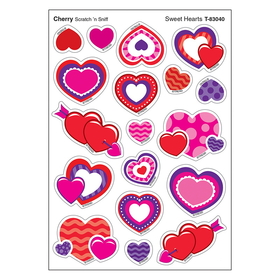 Trend Enterprises T-83040 Sweet Hearts/Cherry Shapes Stinky Stickers