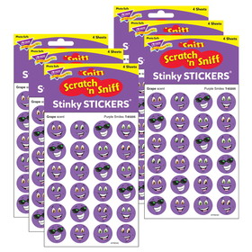 TREND T-83205-6 Stinky Stickers Purple, Smiles Grape (6 PK)