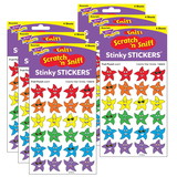 TREND T-83216-6 Stinky Stickers Colorful, Star Smile (6 PK)