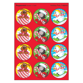 Trend Enterprises T-83315 Holiday Pals/Peppermint Stinky Stickers