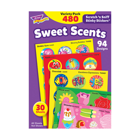 Trend Enterprises T-83901 Stinky Stickers Sweet Shapes 456/Pk Acid-Free Super Saver Pk