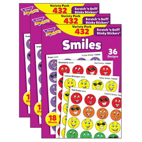 TREND T-83903-3 Stinky Stickers Smiles, 432 Per Variety Pk Acid-Free (3 PK)