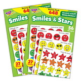 TREND T-83905-2 Stinky Stickers Smiles Stars, 648 Per Variety Pk Jumbo Acid-Free (2 PK)