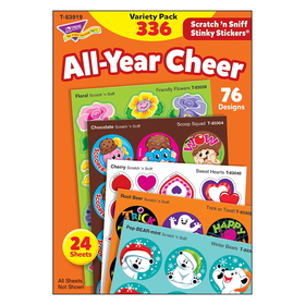 Trend Enterprises T-83919 All-Year Cheer Stinky Stickers Scratch N Sniff Variety Pk