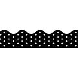 Trend Enterprises T-92671 Polka Dots Black Terrific Trimmers